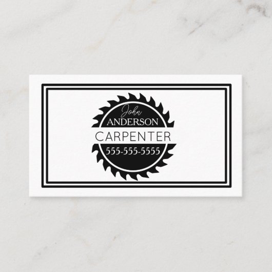 Houtbewerker Gereedschap Timmerman Handyman Busine Visitekaartje (Voorkant)