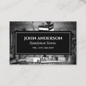 Houtbewerker Gereedschap Timmerman Handyman Busine Visitekaartje (Voorkant)