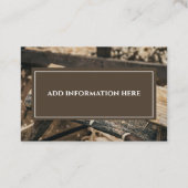 Houtbewerker Gereedschap Timmerman Handyman Busine Visitekaartje (Achterkant)