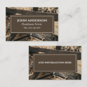 Houtbewerker Gereedschap Timmerman Handyman Busine Visitekaartje (Voorkant / Achterkant)