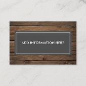 Houtbewerker Gereedschap Timmerman Handyman Busine Visitekaartje (Achterkant)