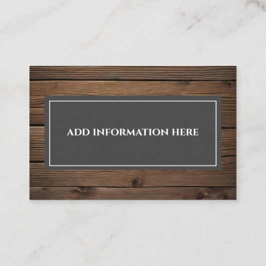 Houtbewerker Gereedschap Timmerman Handyman Busine Visitekaartje (Achterkant)