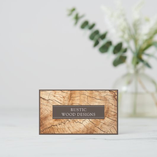 Houtbewerker Hout Visitekaartje (Staand voorkant)