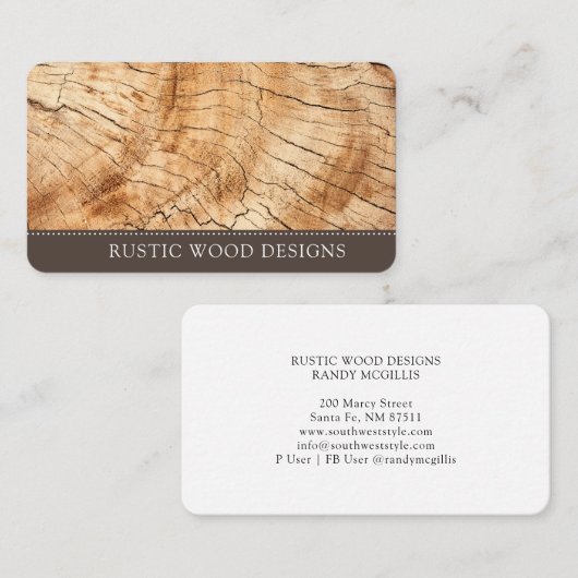 Houtbewerker Hout Visitekaartje (Voorkant / Achterkant)