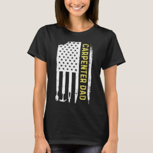 Houtbewerker houthakker Amerikaanse vlag timmerman T-shirt