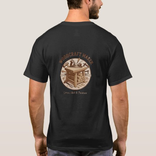 Houtbewerker Maker Shirt – Vintage Houtbewerking  (Achterkant)