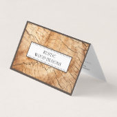 houtbewerker met houtnerf visitekaartje (Voorkant)