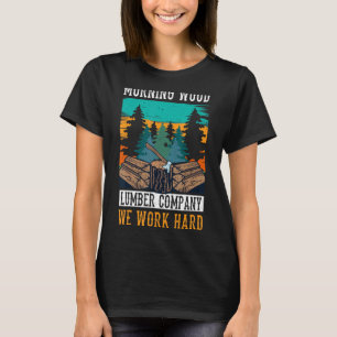 Houtbewerker Morning Wood Lumber Company Retro Cam T-shirt