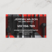 Houtbewerker timmerman bouw reparatie klusjesman visitekaartje (Achterkant)