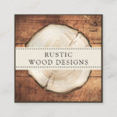 Houtbewerker Timmerman Rustiek Hout Visitekaartje (Voorkant)