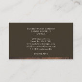 Houtbewerker Timmerman Rustiek Hout Visitekaartje (Achterkant)