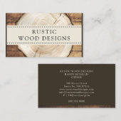 Houtbewerker Timmerman Rustiek Hout Visitekaartje (Voorkant / Achterkant)