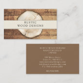 Houtbewerker Timmerman Rustiek Hout Visitekaartje (Voorkant / Achterkant)