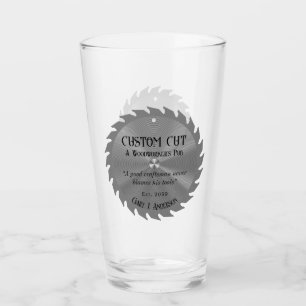 Houtbewerker timmerman zag Blade Pub Bier Glas