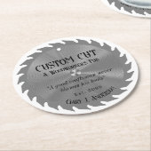 Houtbewerker timmerman zag Blade Pub Bier Ronde Kartonnen Onderzetter (Gebogen)