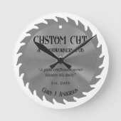 Houtbewerker timmerman zag Blade PubWall klok (Voorkant)