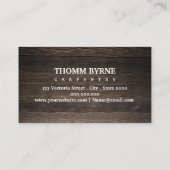 Houtbewerker / timmerwerktuigen Home Verbetering Visitekaartje (Achterkant)