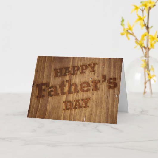 houtbewerker Vaderdag Kaart (Gele Bloem)