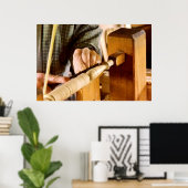 Houtbewerker - Vormgeven aan een spil Poster (Thuiskantoor)