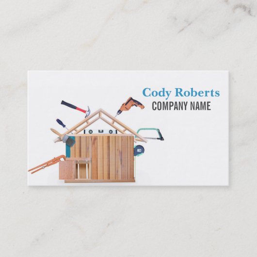 Houtbewerkers Gereedschap Handyman Carpentry Carpe Visitekaartje (Voorkant)