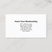 Houtbewerking Ambachtslieden Afwerking Hout Textuu Visitekaartje (Achterkant)