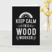Houtbewerking Houd kalm timmerman houtbewerker cad Kaart (Gele Bloem)