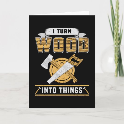 Houtbewerking Houtbewerker Houttimmerman Cadeau Id Kaart (Voorkant)