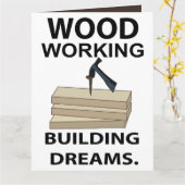 Houtbewerking Houtbewerker Timmerman Houtbewerking Kaart (Gele Bloem)