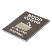Houtbewerking Houtbewerker Timmerman Houtbewerking Notitieblok (Linkerzijde)