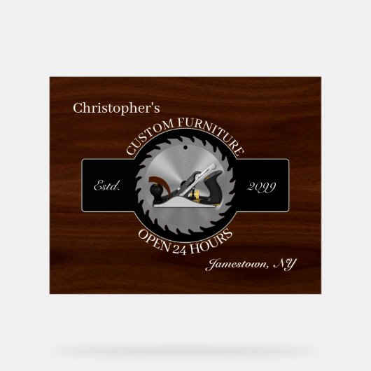 Houtbewerking Meubels Carpenter Acryl teken Acryl Bord (Voorkant)