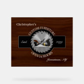 Houtbewerking Meubels Carpenter Acryl teken Bord (Voorkant)