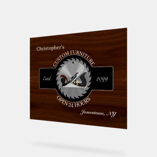 Houtbewerking Meubels Carpenter Acryl teken Bord (Hoek)