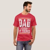 Houtbewerking Papa Reparateur Vader Carpenter grap T-shirt (Voorkant volledig)