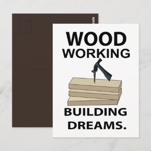 Houtbewerking Timmerman Houtbewerker Briefkaart