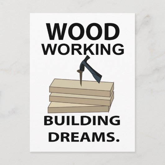 Houtbewerking Timmerman Houtbewerker Briefkaart (Voorkant)