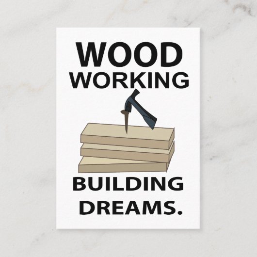 houtbewerking-timmermanswerk visitekaartje (Voorkant)