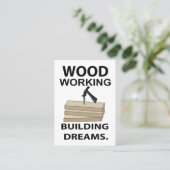 houtbewerking-timmermanswerk visitekaartje (Staand voorkant)