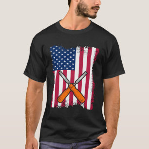 Houtbewerking US Flag Woodturner T-shirt
