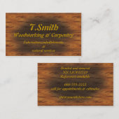 houtbewerking visitekaartje (Voorkant / Achterkant)