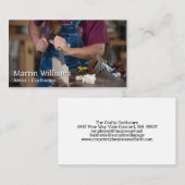 houtbewerking visitekaartje (Voorkant / Achterkant)