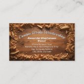 houtbewerkingsconstructie van zaagsel visitekaartje (Voorkant)