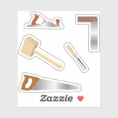 Houtbewerkingsgereedschapskist Carpentry Sticker (Vel)