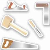 Houtbewerkingsgereedschapskist Carpentry Sticker (Voorkant)