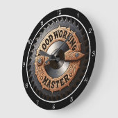Houtbewerkingsmeester met zaagbladaccent grote klok (Hoek)