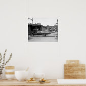Houtbezorgingswagen, 1926. Oude foto Poster (Keuken)