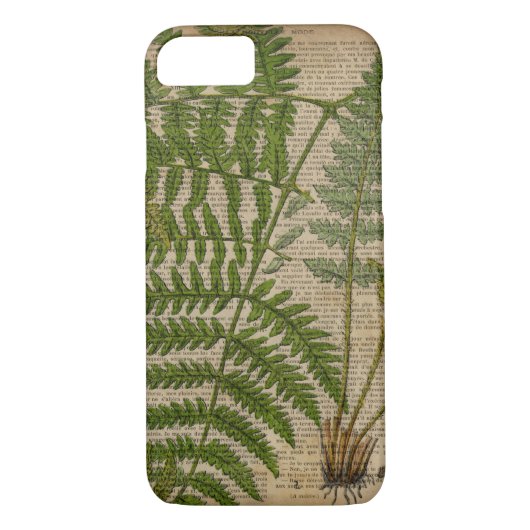 houtbladeren van de franse botanische drukkerij Case-Mate iPhone case (Achterkant)