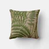 houtbladeren van de franse botanische drukkerij kussen (Achterkant)