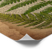 houtbladeren van de franse botanische drukkerij poster (Hoek)