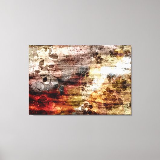  houtbloem Abstract art. 2 Canvas Afdruk (Voorkant)