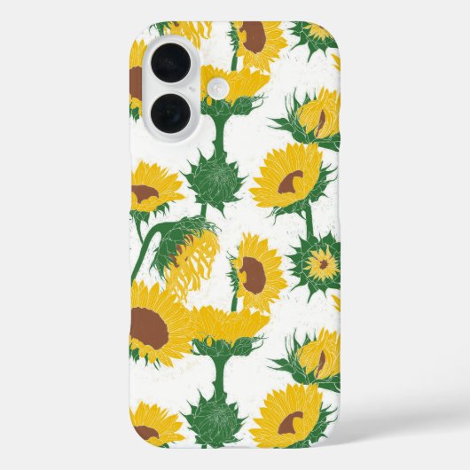 Houtblok Print Zonnebloem geel Case-Mate iPhone Case (Achterkant)